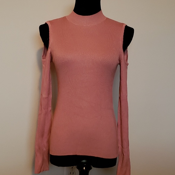 NWT Ambience Pink Shoulder cut out sweater - Picture 2 of 4